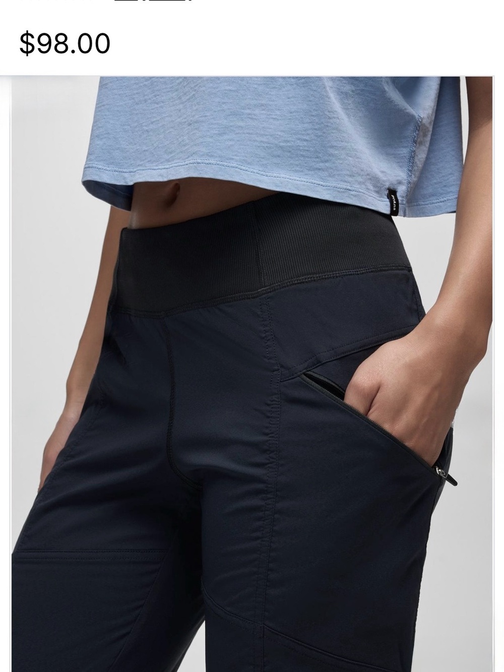 prAna Koen Mid-Rise Pant in Black, Women’s Large - Picture 5 of 10
